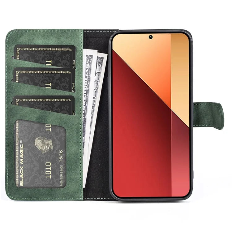 For Xiaomi Redmi Note 13 Pro 4G / Poco M6 Pro 4G Wallet Case Color Splicing Phone Leather Cover