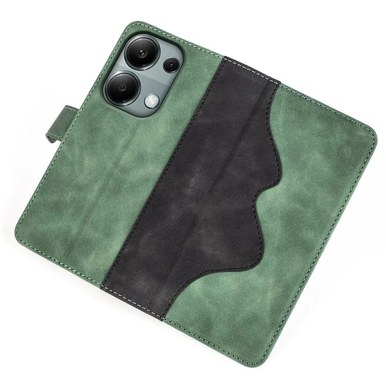 For Xiaomi Redmi Note 13 Pro 4G / Poco M6 Pro 4G Wallet Case Color Splicing Phone Leather Cover