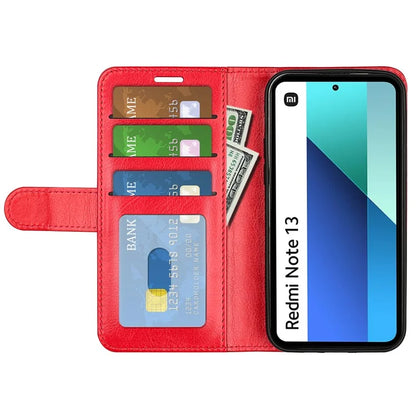 For Xiaomi Redmi Note 13 4G Case Crazy Horse Texture Leather Phone Cover