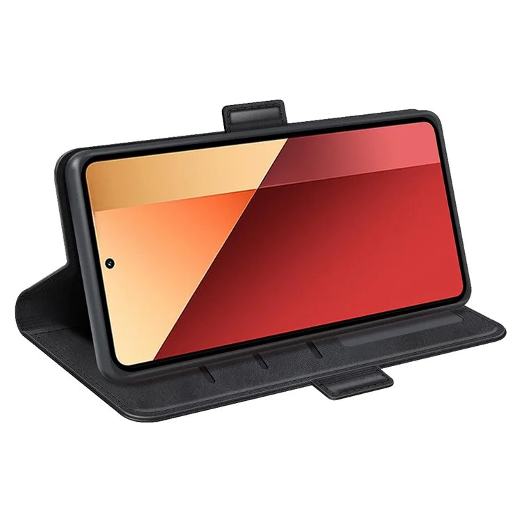 For Xiaomi Redmi Note 13 Pro 4G / Poco M6 Pro 4G Leather Wallet Phone Case Dual Magnetic Clasp