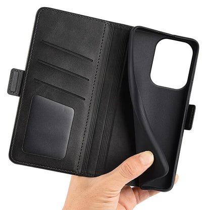 For Xiaomi Redmi Note 13 Pro 4G / Poco M6 Pro 4G Leather Wallet Phone Case Dual Magnetic Clasp