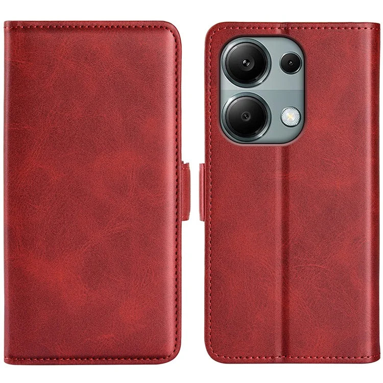 For Xiaomi Redmi Note 13 Pro 4G / Poco M6 Pro 4G Leather Wallet Phone Case Dual Magnetic Clasp