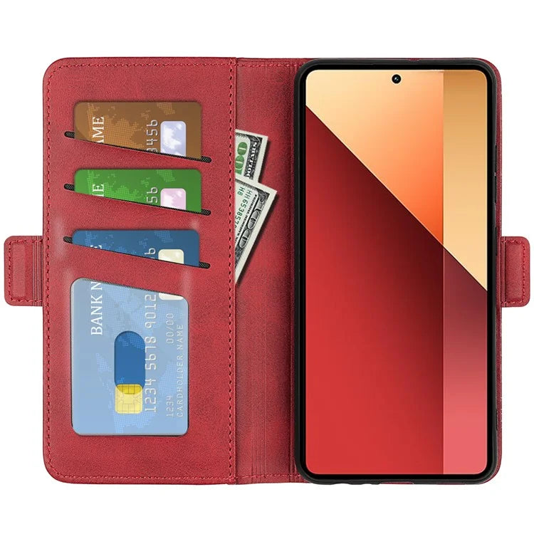 For Xiaomi Redmi Note 13 Pro 4G / Poco M6 Pro 4G Leather Wallet Phone Case Dual Magnetic Clasp