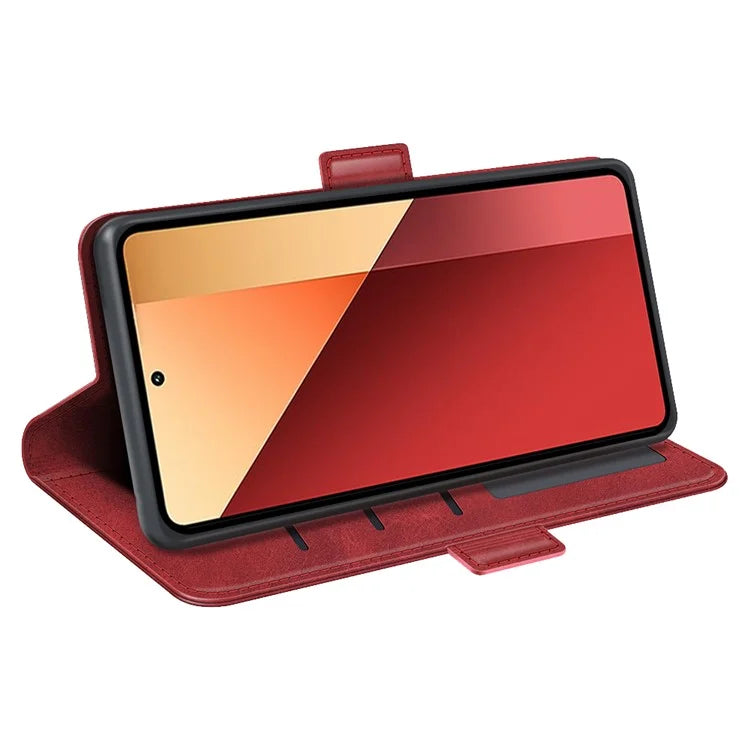 For Xiaomi Redmi Note 13 Pro 4G / Poco M6 Pro 4G Leather Wallet Phone Case Dual Magnetic Clasp