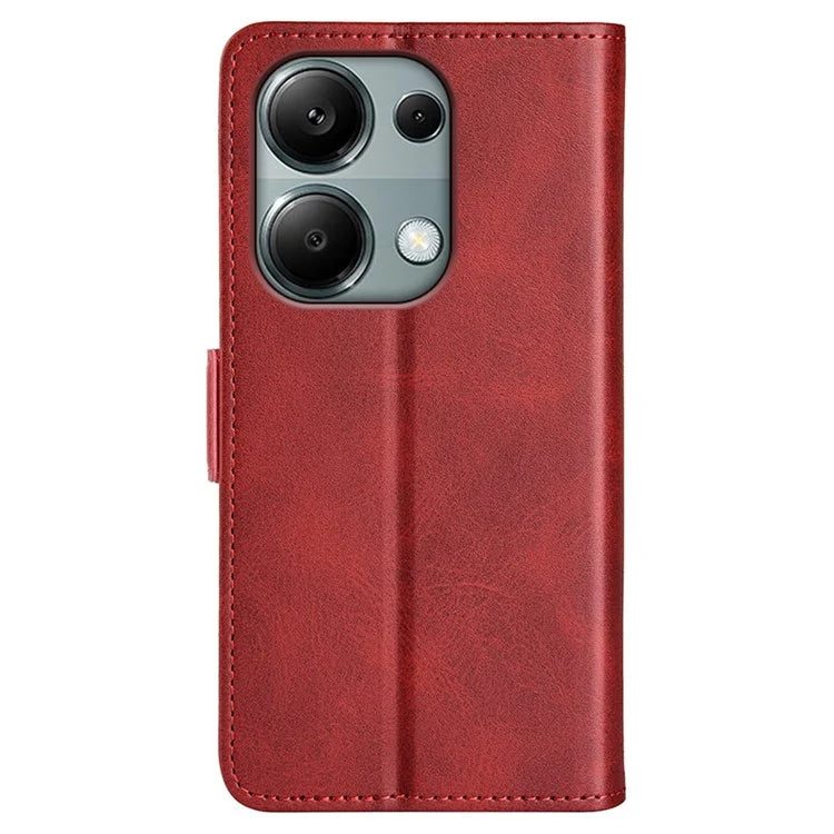 For Xiaomi Redmi Note 13 Pro 4G / Poco M6 Pro 4G Leather Wallet Phone Case Dual Magnetic Clasp