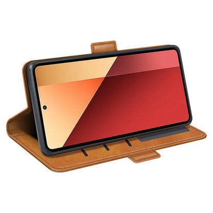 For Xiaomi Redmi Note 13 Pro 4G / Poco M6 Pro 4G Leather Wallet Phone Case Dual Magnetic Clasp