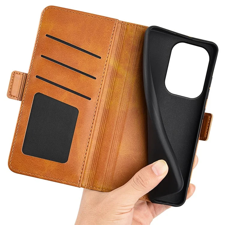 For Xiaomi Redmi Note 13 Pro 4G / Poco M6 Pro 4G Leather Wallet Phone Case Dual Magnetic Clasp
