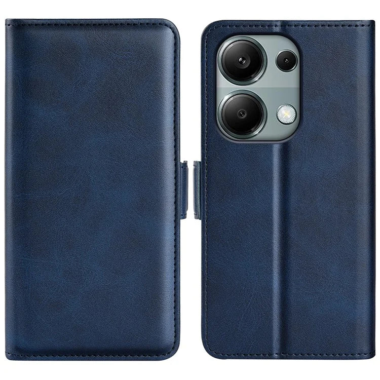 For Xiaomi Redmi Note 13 Pro 4G / Poco M6 Pro 4G Leather Wallet Phone Case Dual Magnetic Clasp