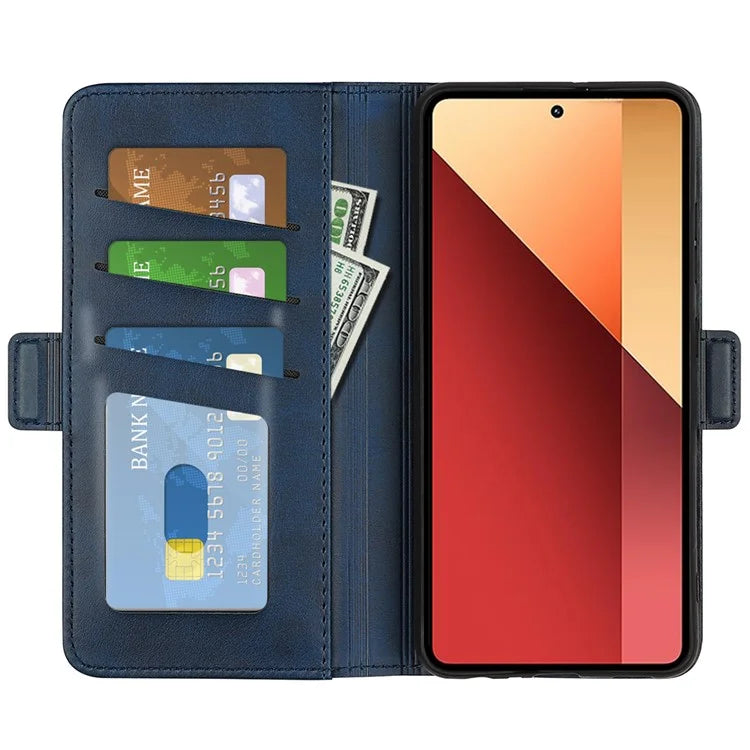 For Xiaomi Redmi Note 13 Pro 4G / Poco M6 Pro 4G Leather Wallet Phone Case Dual Magnetic Clasp