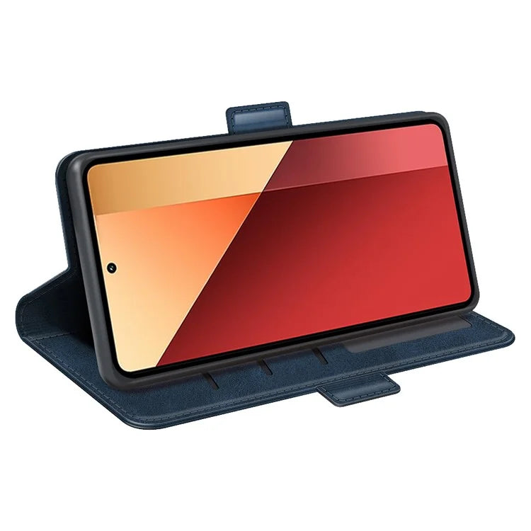 For Xiaomi Redmi Note 13 Pro 4G / Poco M6 Pro 4G Leather Wallet Phone Case Dual Magnetic Clasp