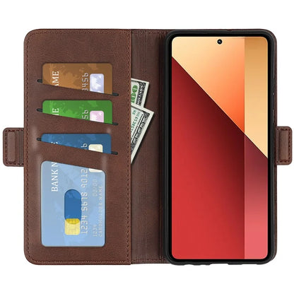 For Xiaomi Redmi Note 13 Pro 4G / Poco M6 Pro 4G Leather Wallet Phone Case Dual Magnetic Clasp
