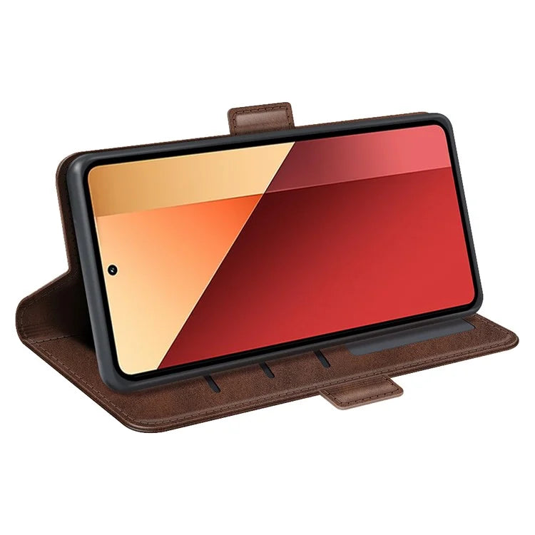 For Xiaomi Redmi Note 13 Pro 4G / Poco M6 Pro 4G Leather Wallet Phone Case Dual Magnetic Clasp