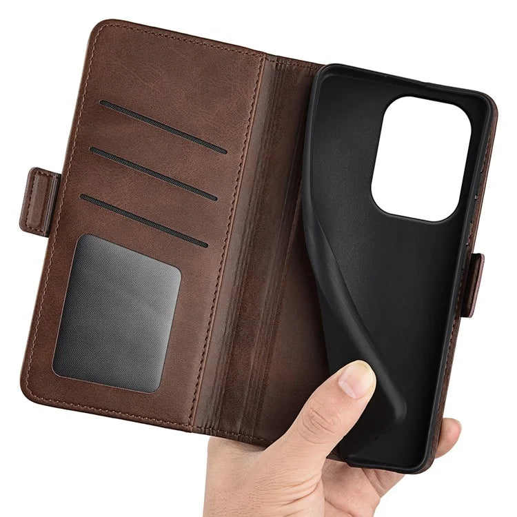 For Xiaomi Redmi Note 13 Pro 4G / Poco M6 Pro 4G Leather Wallet Phone Case Dual Magnetic Clasp
