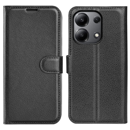 For Xiaomi Redmi Note 13 4G Phone Case Wallet Litchi Texture Leather Flip Cover