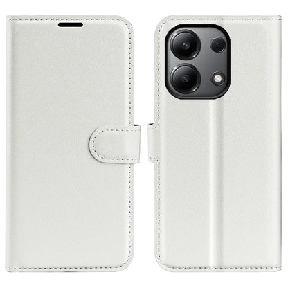 For Xiaomi Redmi Note 13 4G Phone Case Wallet Litchi Texture Leather Flip Cover