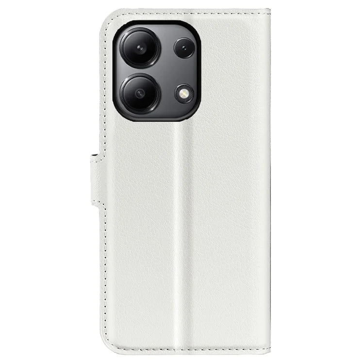 For Xiaomi Redmi Note 13 4G Phone Case Wallet Litchi Texture Leather Flip Cover