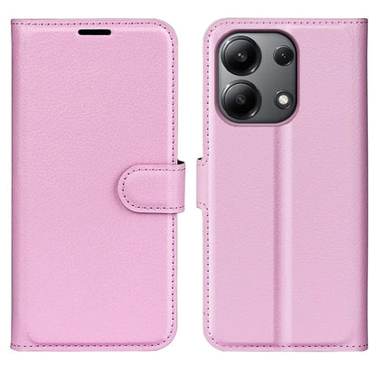 For Xiaomi Redmi Note 13 4G Phone Case Wallet Litchi Texture Leather Flip Cover