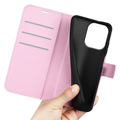 For Xiaomi Redmi Note 13 4G Phone Case Wallet Litchi Texture Leather Flip Cover