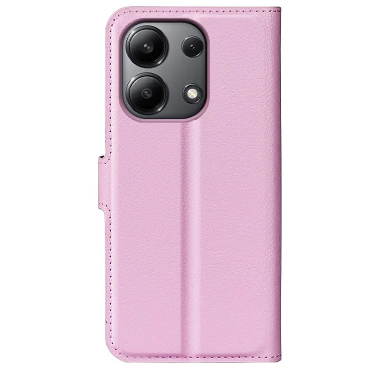 For Xiaomi Redmi Note 13 4G Phone Case Wallet Litchi Texture Leather Flip Cover