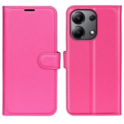 For Xiaomi Redmi Note 13 4G Phone Case Wallet Litchi Texture Leather Flip Cover