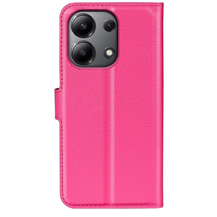 For Xiaomi Redmi Note 13 4G Phone Case Wallet Litchi Texture Leather Flip Cover