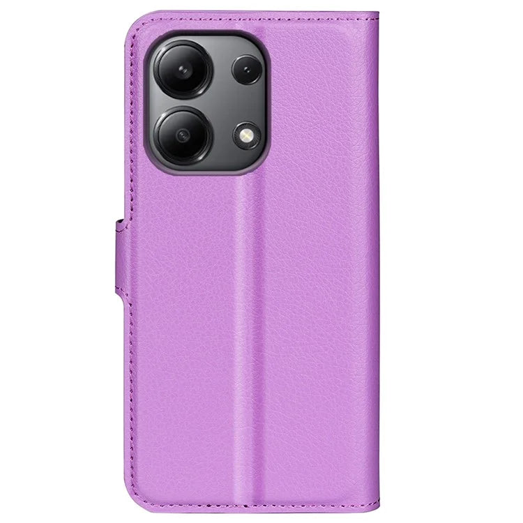 For Xiaomi Redmi Note 13 4G Phone Case Wallet Litchi Texture Leather Flip Cover