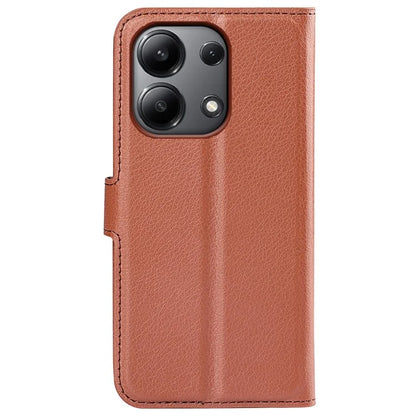 For Xiaomi Redmi Note 13 4G Phone Case Wallet Litchi Texture Leather Flip Cover