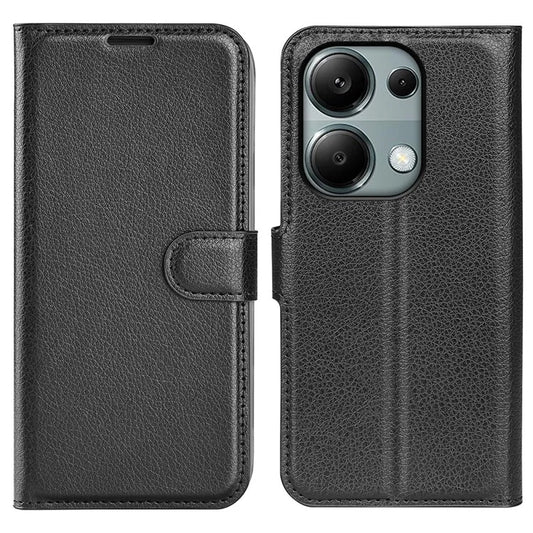 For Xiaomi Redmi Note 13 Pro 4G / Poco M6 Pro 4G Case Litchi Texture Leather Phone Cover with Wallet