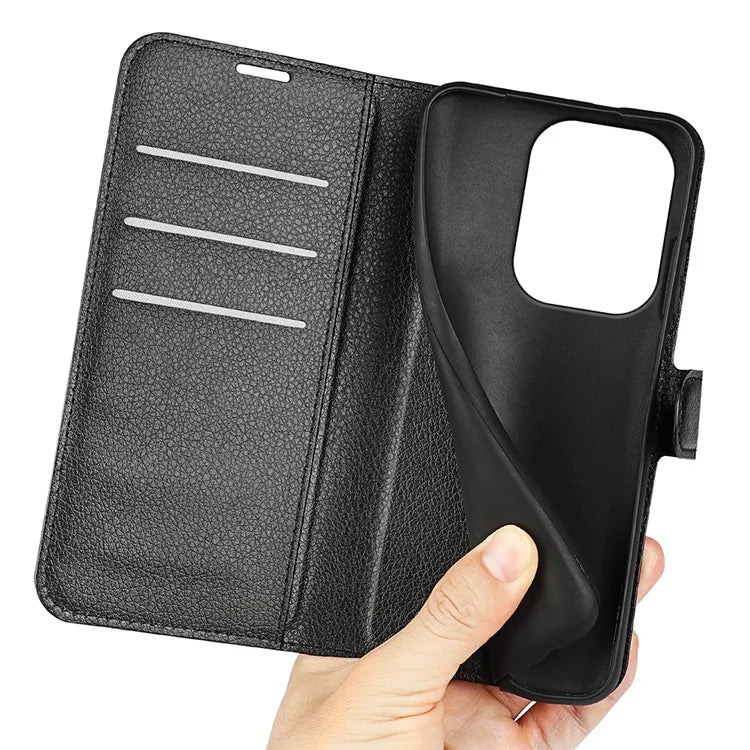 For Xiaomi Redmi Note 13 Pro 4G / Poco M6 Pro 4G Case Litchi Texture Leather Phone Cover with Wallet