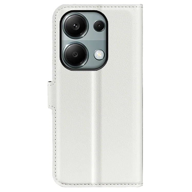 For Xiaomi Redmi Note 13 Pro 4G / Poco M6 Pro 4G Case Litchi Texture Leather Phone Cover with Wallet