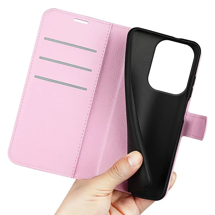 For Xiaomi Redmi Note 13 Pro 4G / Poco M6 Pro 4G Case Litchi Texture Leather Phone Cover with Wallet