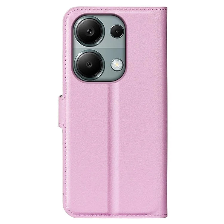 For Xiaomi Redmi Note 13 Pro 4G / Poco M6 Pro 4G Case Litchi Texture Leather Phone Cover with Wallet