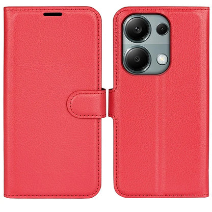 For Xiaomi Redmi Note 13 Pro 4G / Poco M6 Pro 4G Case Litchi Texture Leather Phone Cover with Wallet