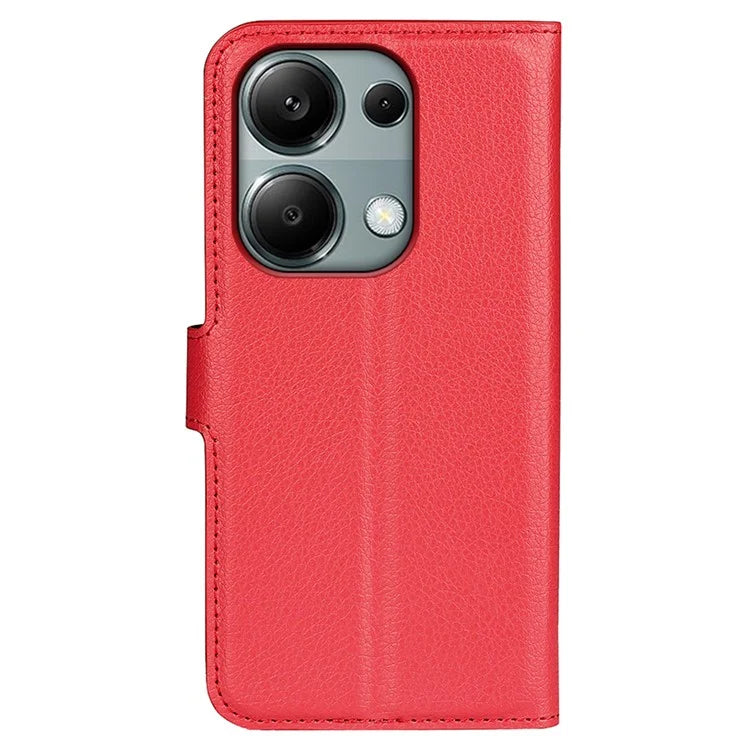 For Xiaomi Redmi Note 13 Pro 4G / Poco M6 Pro 4G Case Litchi Texture Leather Phone Cover with Wallet