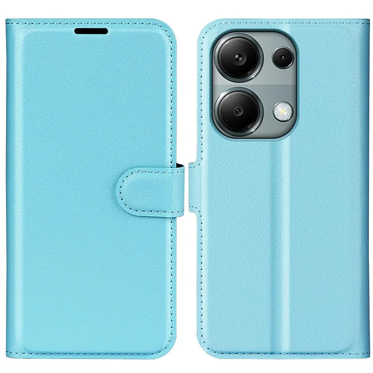 For Xiaomi Redmi Note 13 Pro 4G / Poco M6 Pro 4G Case Litchi Texture Leather Phone Cover with Wallet