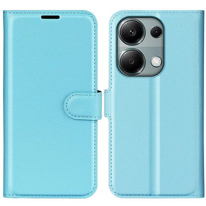 For Xiaomi Redmi Note 13 Pro 4G / Poco M6 Pro 4G Case Litchi Texture Leather Phone Cover with Wallet