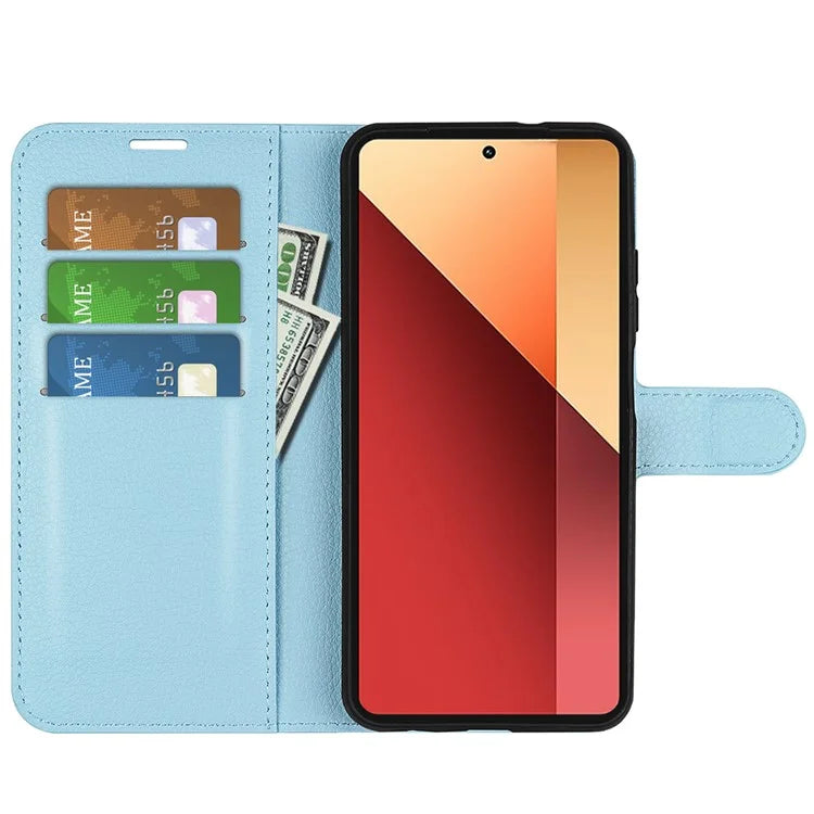 For Xiaomi Redmi Note 13 Pro 4G / Poco M6 Pro 4G Case Litchi Texture Leather Phone Cover with Wallet