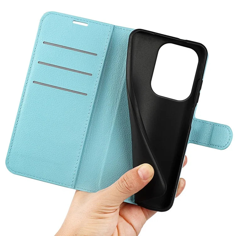 For Xiaomi Redmi Note 13 Pro 4G / Poco M6 Pro 4G Case Litchi Texture Leather Phone Cover with Wallet
