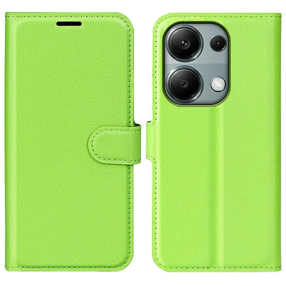 For Xiaomi Redmi Note 13 Pro 4G / Poco M6 Pro 4G Case Litchi Texture Leather Phone Cover with Wallet