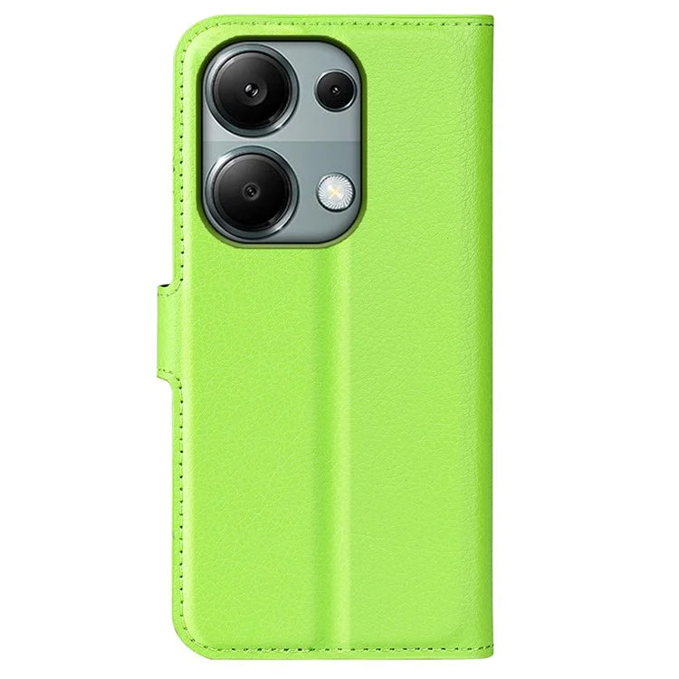 For Xiaomi Redmi Note 13 Pro 4G / Poco M6 Pro 4G Case Litchi Texture Leather Phone Cover with Wallet