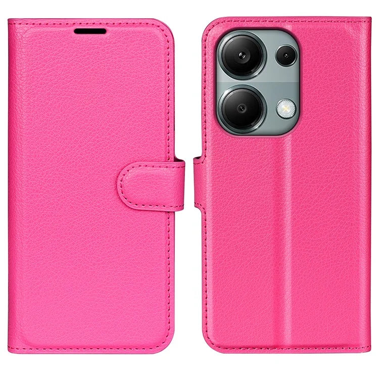 For Xiaomi Redmi Note 13 Pro 4G / Poco M6 Pro 4G Case Litchi Texture Leather Phone Cover with Wallet