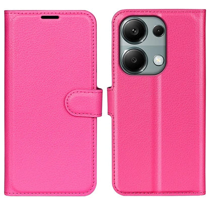 For Xiaomi Redmi Note 13 Pro 4G / Poco M6 Pro 4G Case Litchi Texture Leather Phone Cover with Wallet