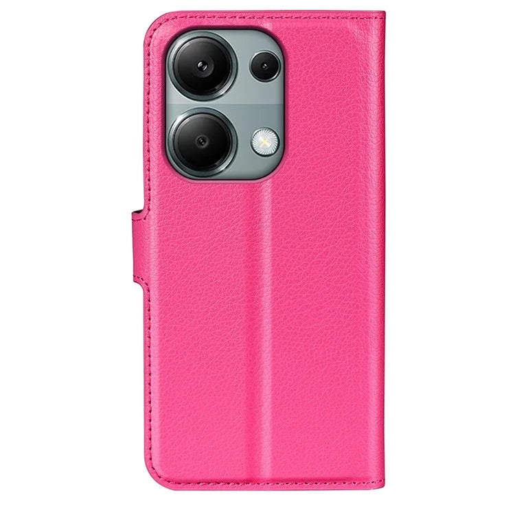 For Xiaomi Redmi Note 13 Pro 4G / Poco M6 Pro 4G Case Litchi Texture Leather Phone Cover with Wallet