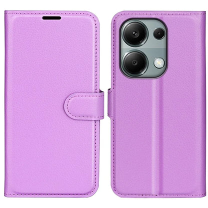 For Xiaomi Redmi Note 13 Pro 4G / Poco M6 Pro 4G Case Litchi Texture Leather Phone Cover with Wallet