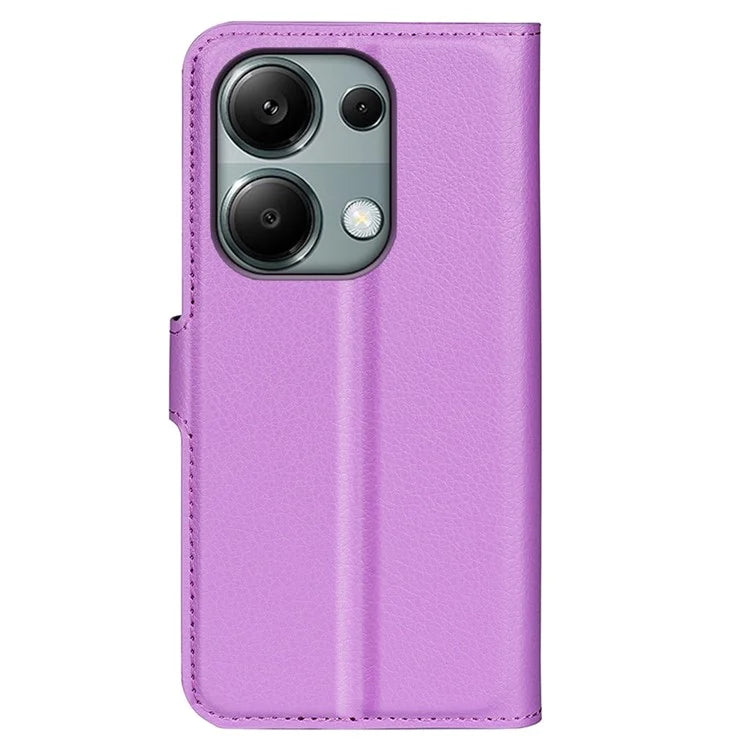 For Xiaomi Redmi Note 13 Pro 4G / Poco M6 Pro 4G Case Litchi Texture Leather Phone Cover with Wallet