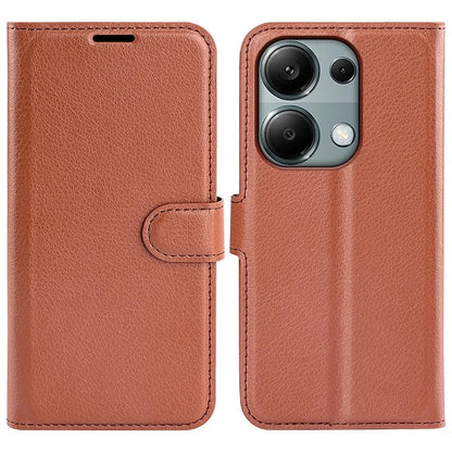 For Xiaomi Redmi Note 13 Pro 4G / Poco M6 Pro 4G Case Litchi Texture Leather Phone Cover with Wallet