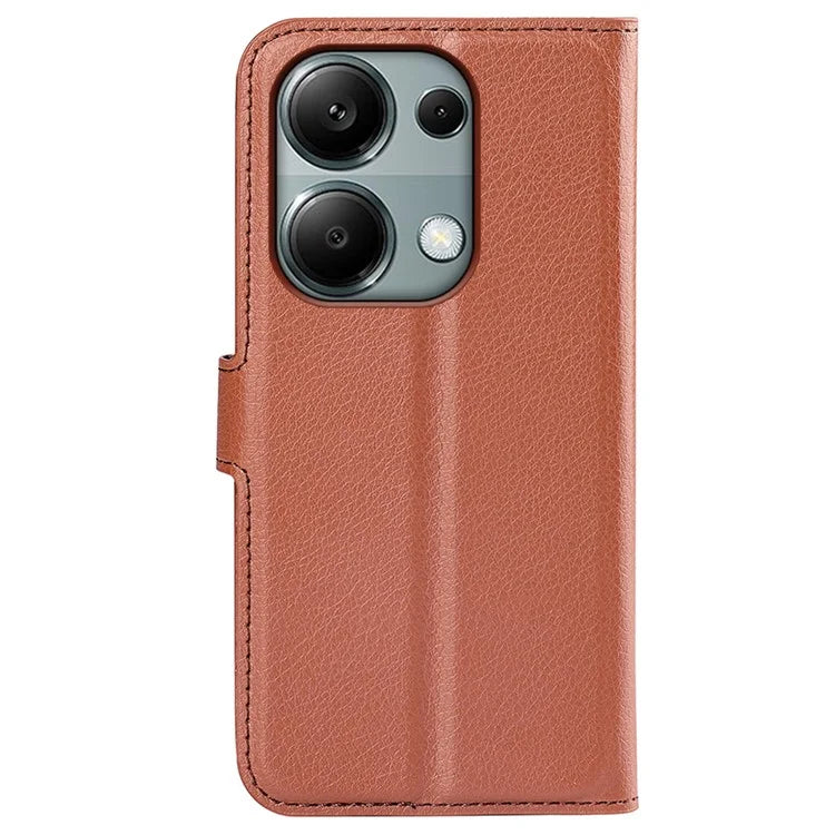 For Xiaomi Redmi Note 13 Pro 4G / Poco M6 Pro 4G Case Litchi Texture Leather Phone Cover with Wallet