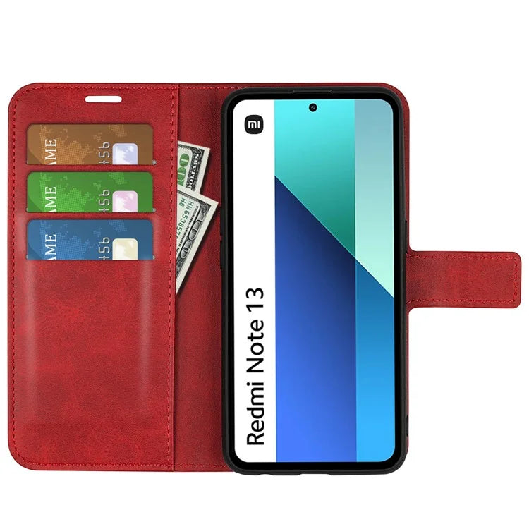 For Xiaomi Redmi Note 13 4G Leather Wallet Case Flip Phone Cover Magnetic Clasp