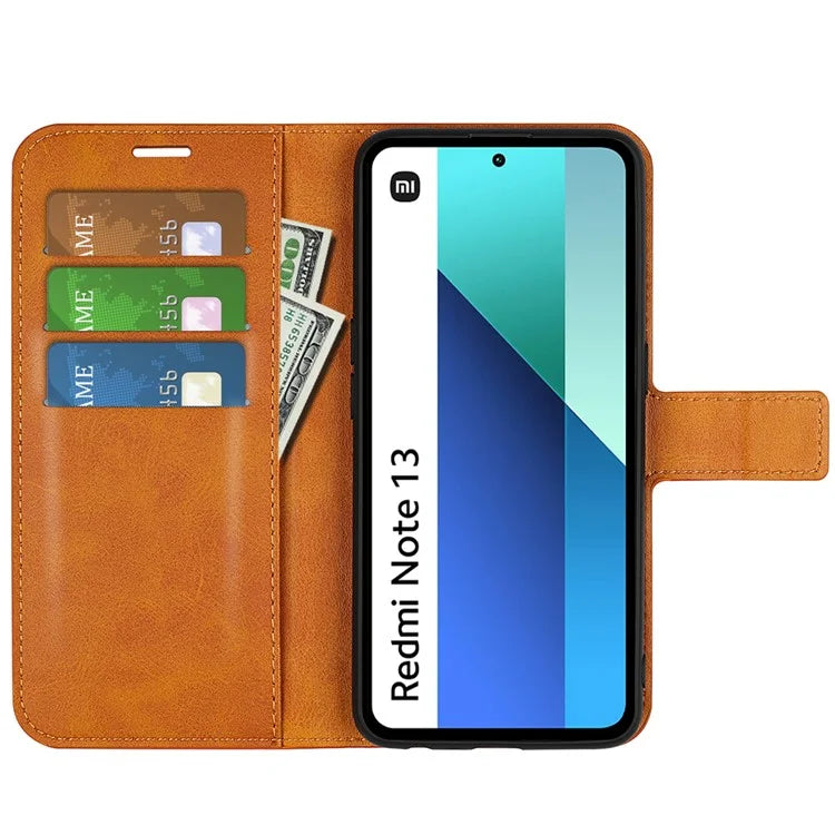 For Xiaomi Redmi Note 13 4G Leather Wallet Case Flip Phone Cover Magnetic Clasp
