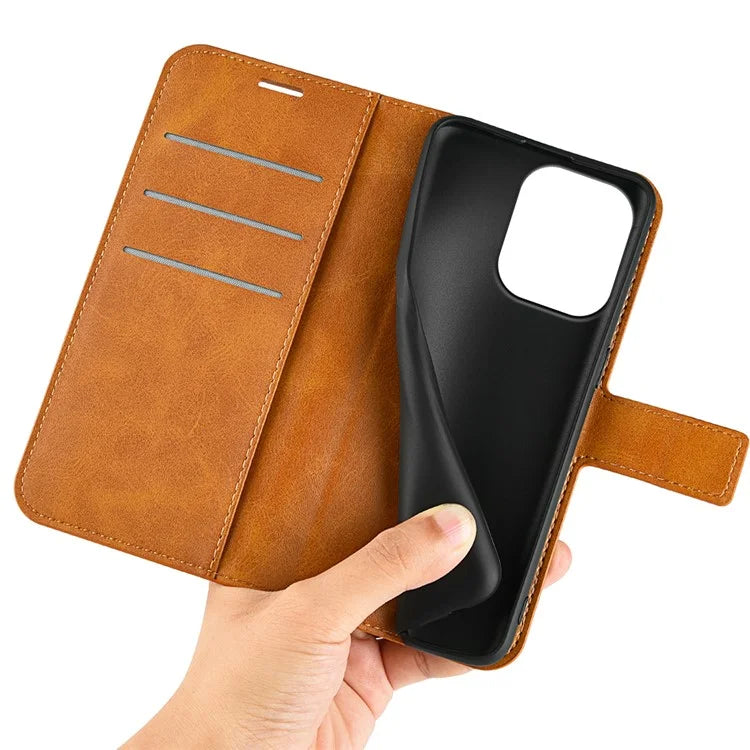 For Xiaomi Redmi Note 13 4G Leather Wallet Case Flip Phone Cover Magnetic Clasp